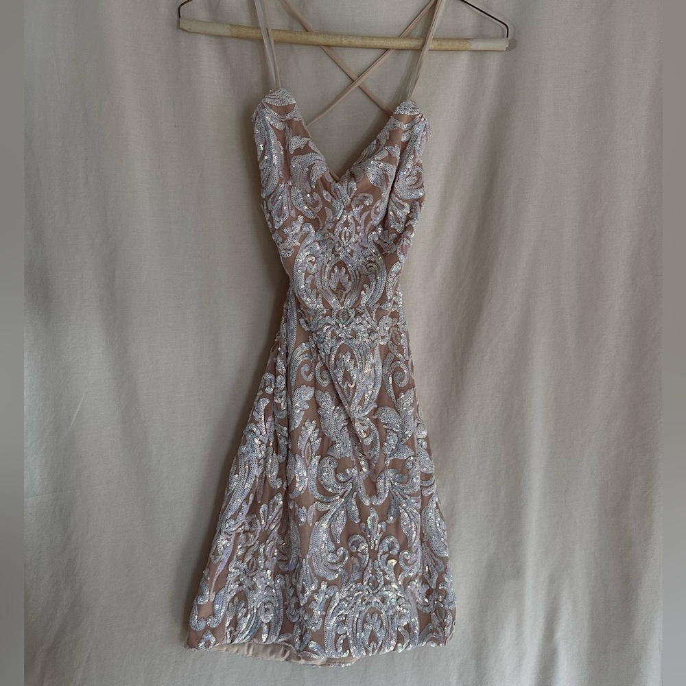 Spaghetti Strap Sequin Mini Dress - image 5
